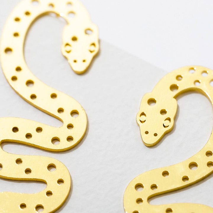 Britney Snake Gold Earrings