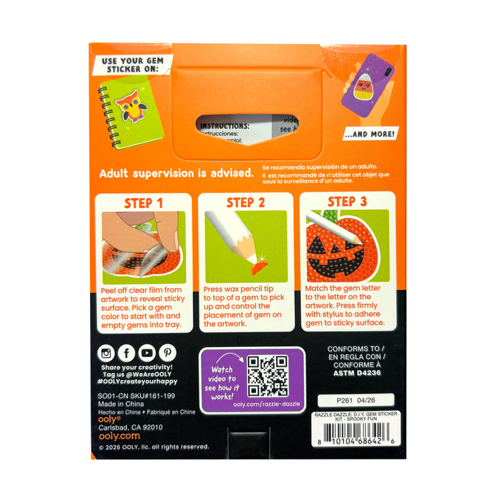 Spooky Fun DIY Gem Sticker Kit