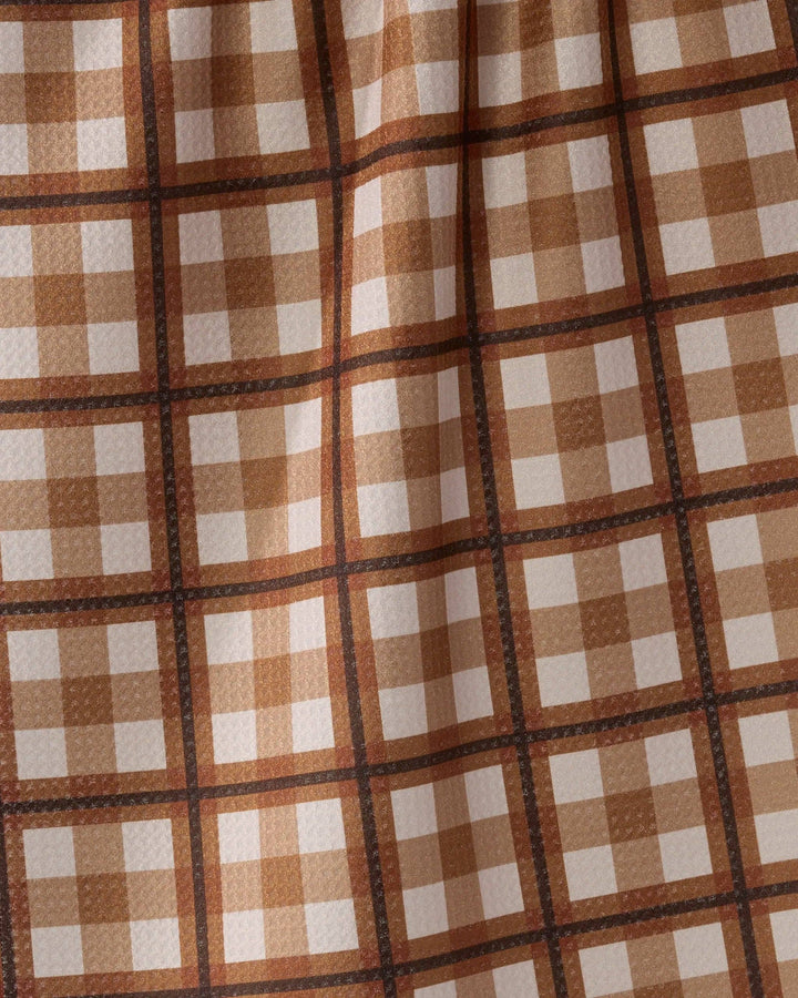 Rich Cocoa Tea Geometry Tea Towel