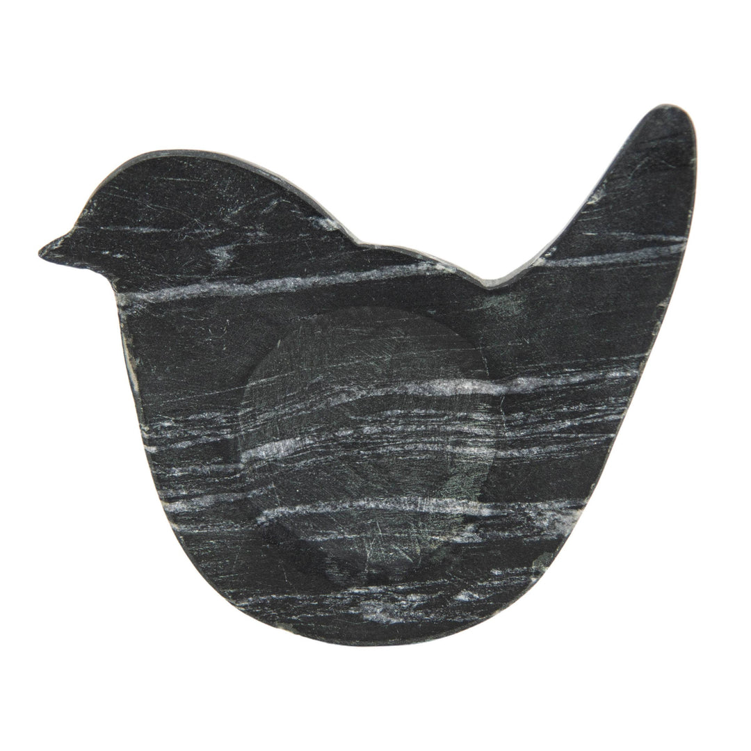 Black Marble Bird Shaped Spoon Rest