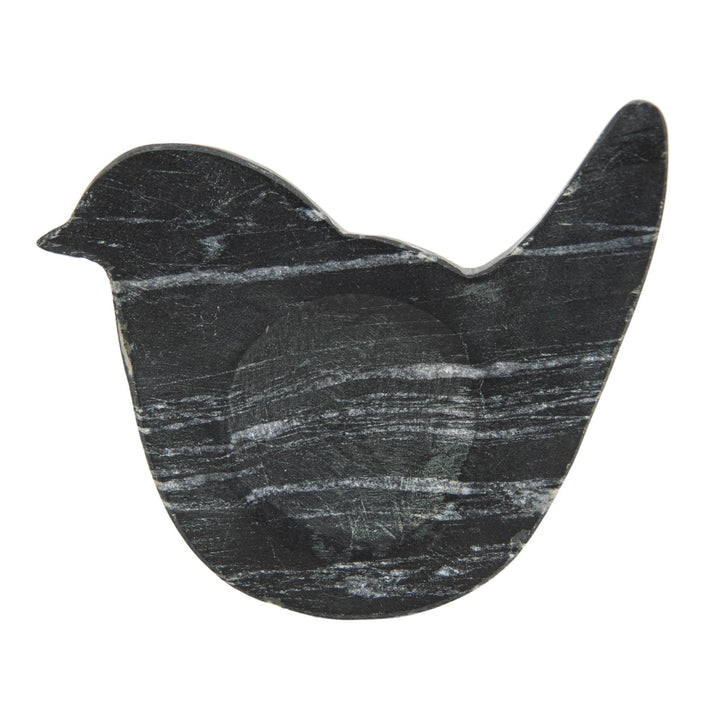 Black Marble Bird Shaped Spoon Rest