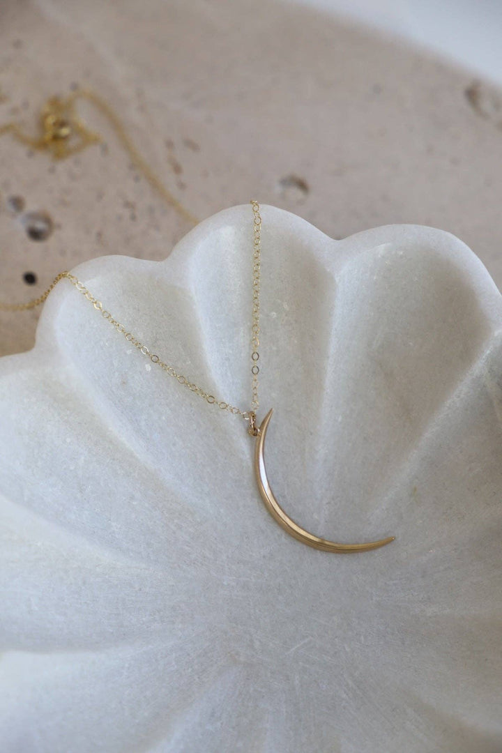 Gold Crescent Necklace