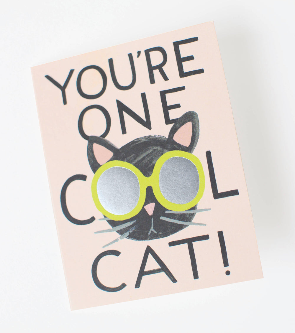 Cool Cat Greeting Card - Merry Piglets