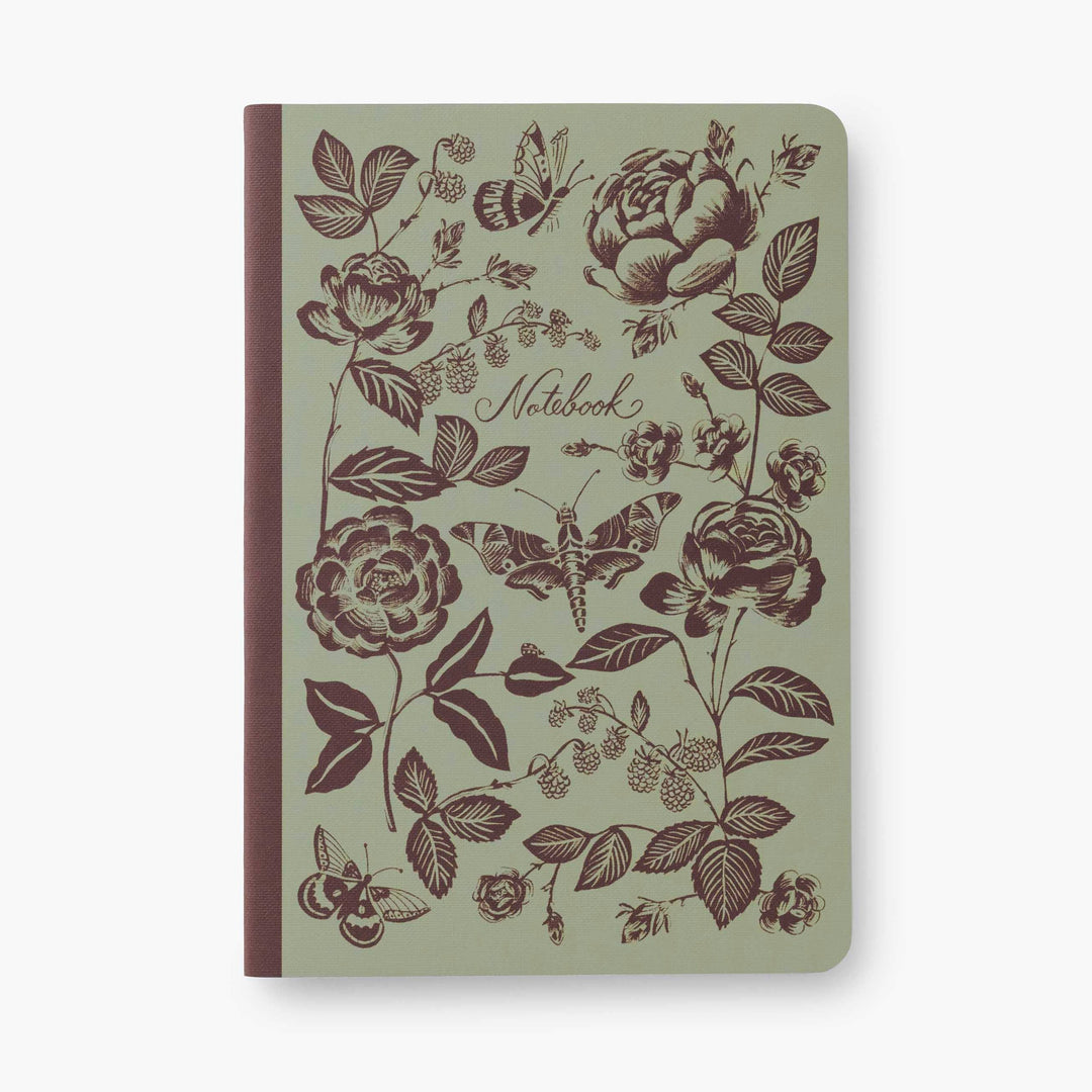 Set of 3 English Rose Notebooks