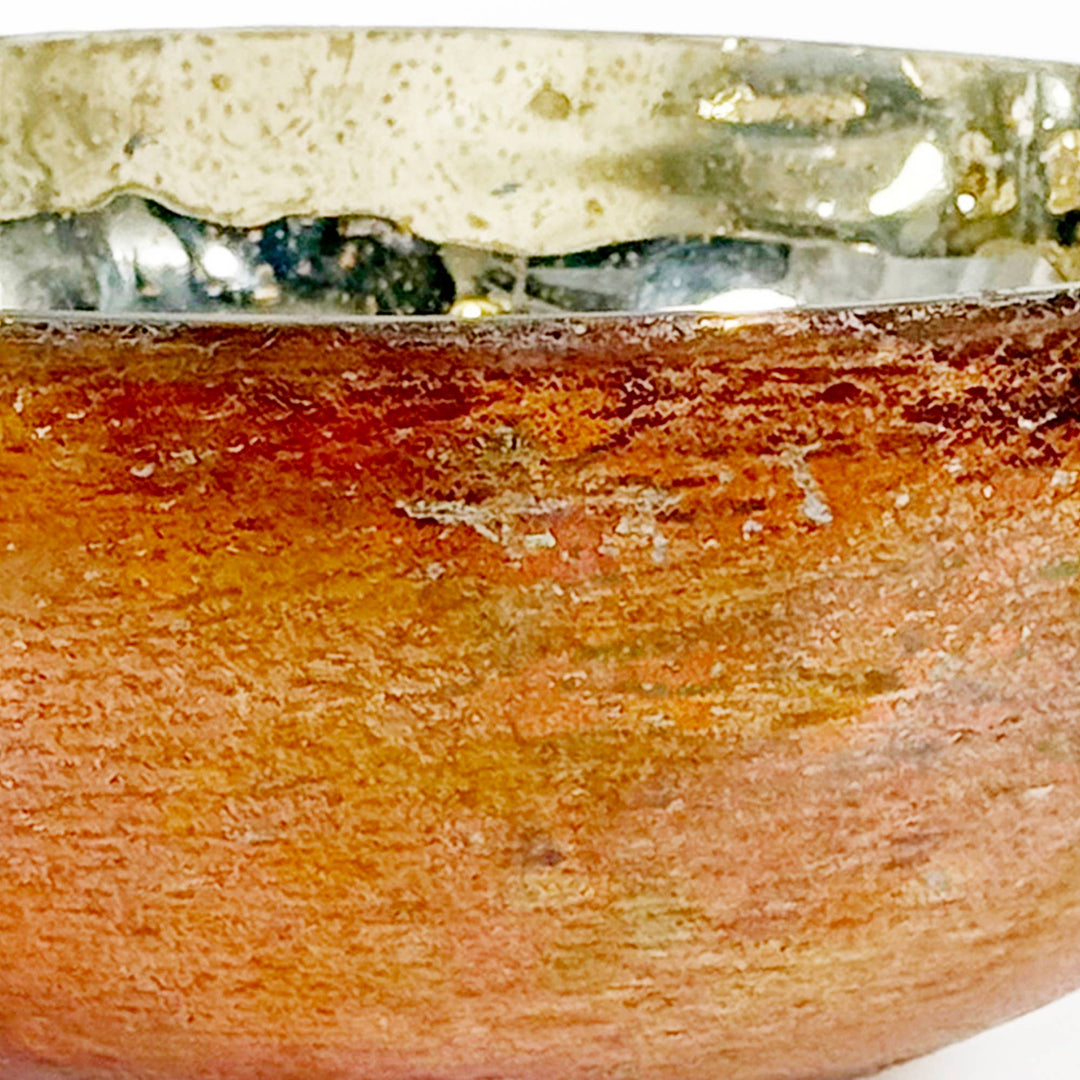 Amber Mercury Glass Bowl