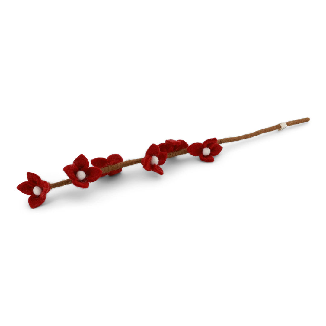 Dark Red Wool Flower Stalk