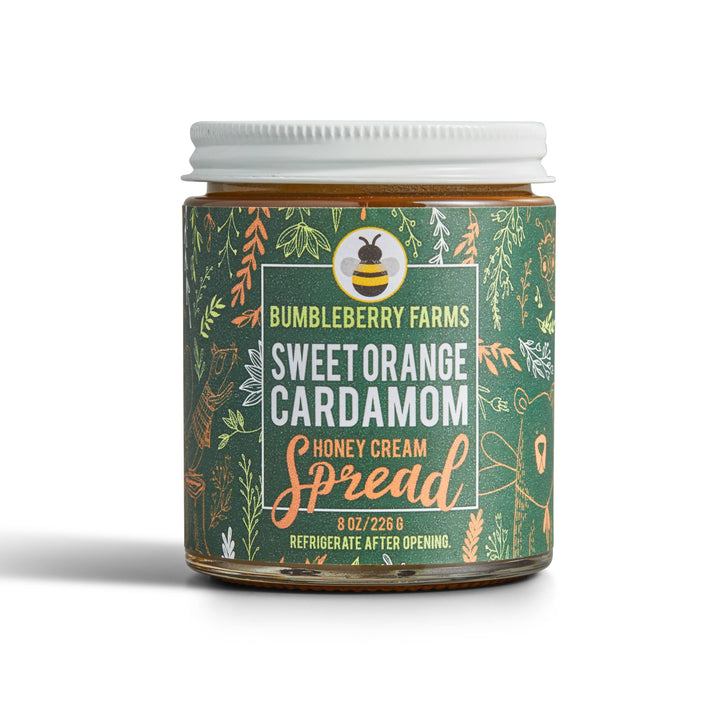 Sweet Orange Cardamom Honey Cream Spread - Merry Piglets