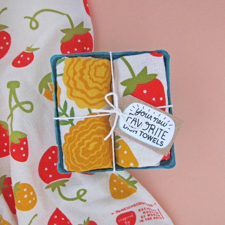 Mari Berry - Dish Towel Set of 2 - Merry Piglets
