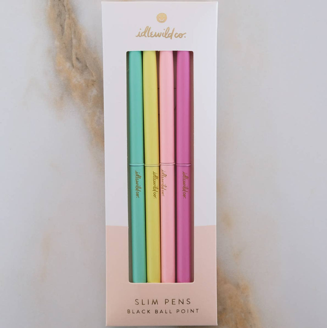 Pastel Brights Slim Pens Set of Four