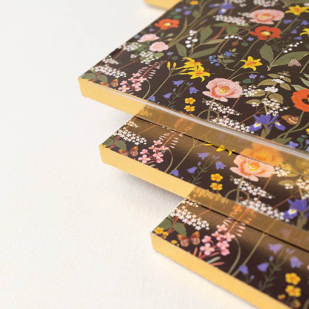 WILD FLOWERS | Deluxe Notebook - Merry Piglets