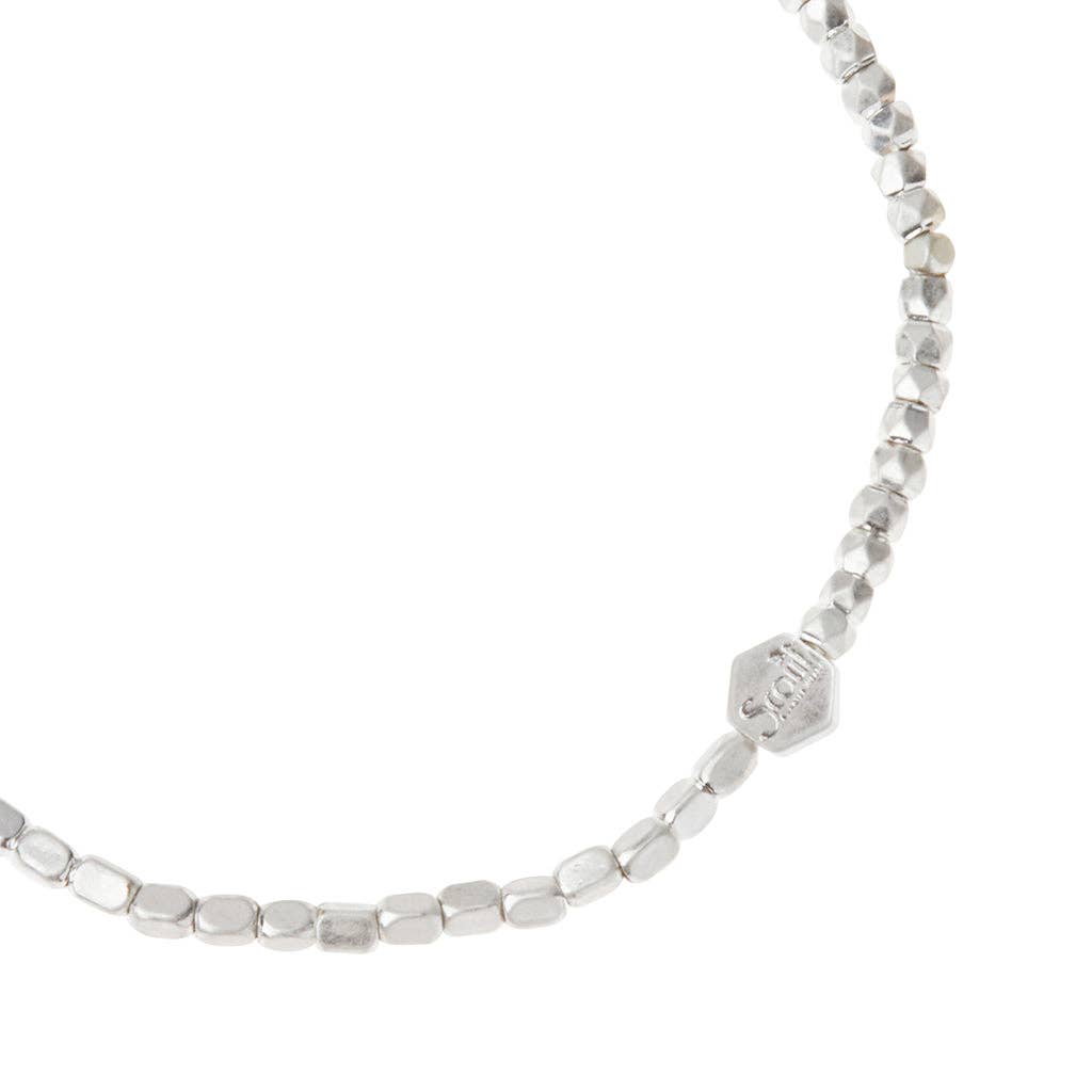 Mini Silver Metal Stacking Bracelet