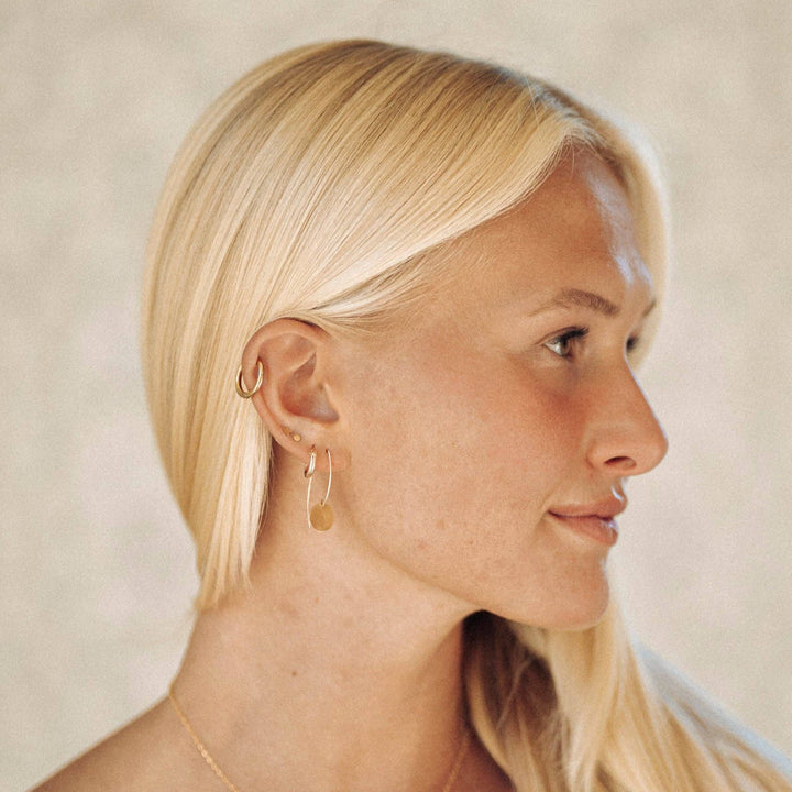 Dainty Dot Gold Earrings