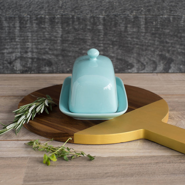 Eggshell Blue Butter Dish
