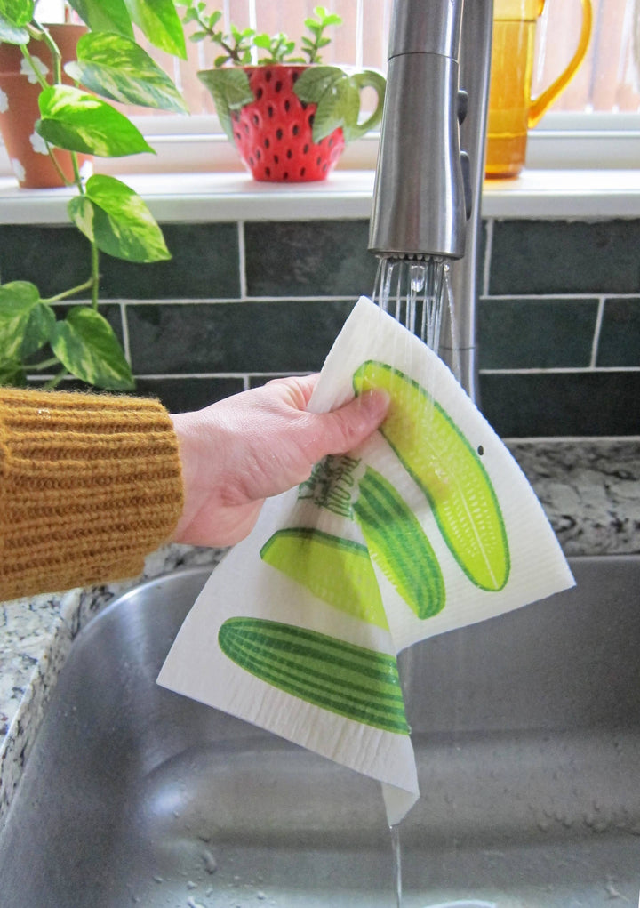 Pickle Swedish Dishcloth - Merry Piglets