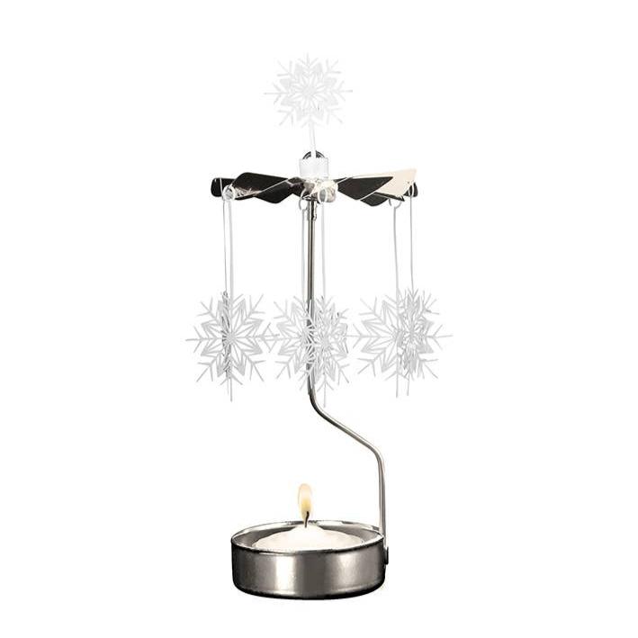 White Snowflake Rotary Candleholder