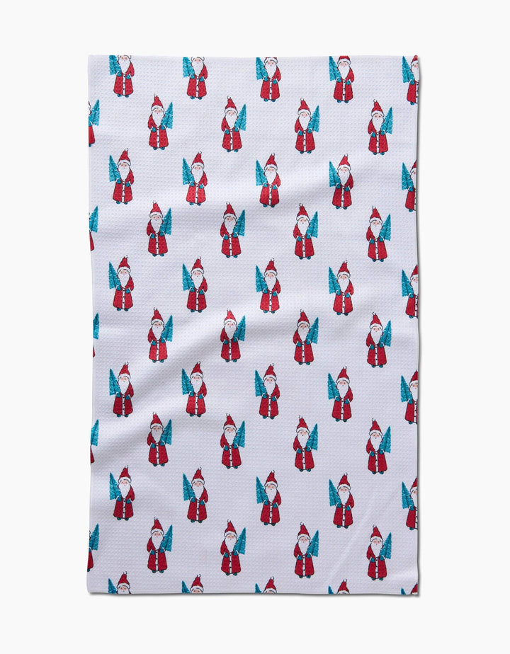 Little Santa Geometry Tea Towel