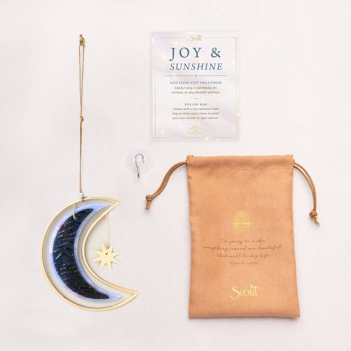 Moon Star Stained Glass Light Catcherk