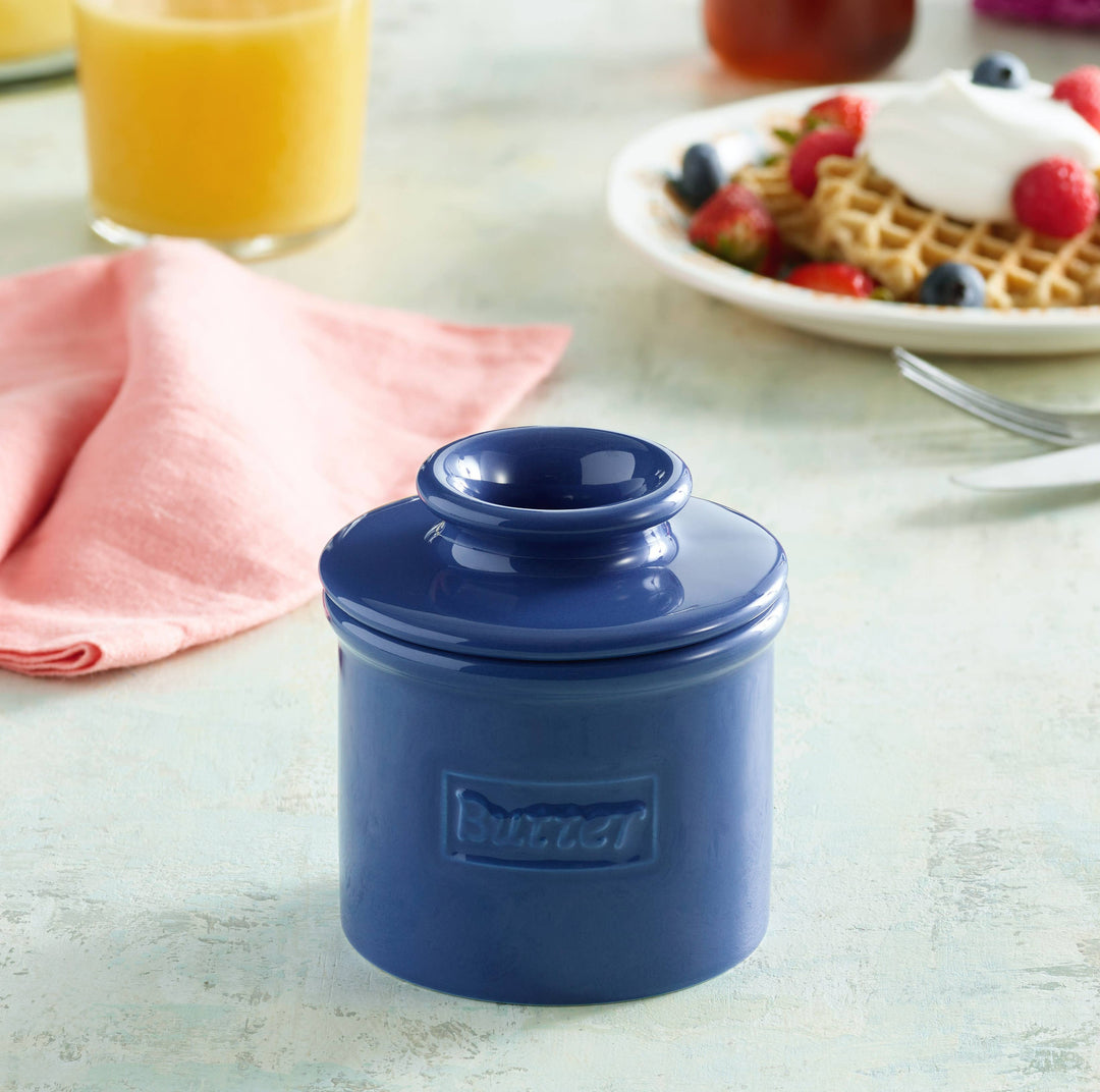 Cafe Royal Blue Butter Bell Crock