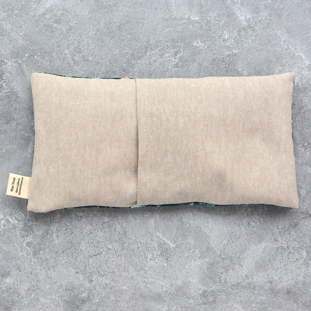 Lavender Eye Pillow: Herb Floral Teal