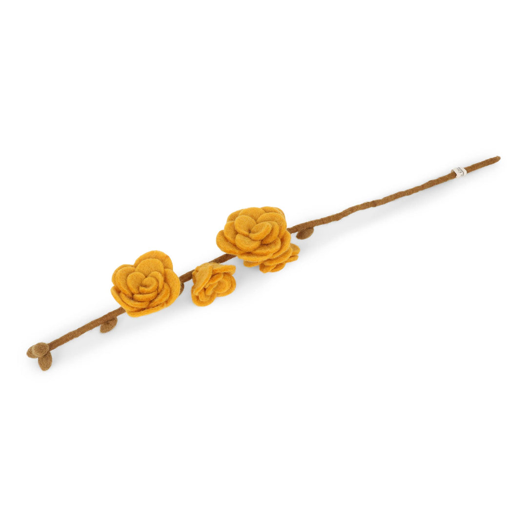 Wool Branch w/ Yellow Roses