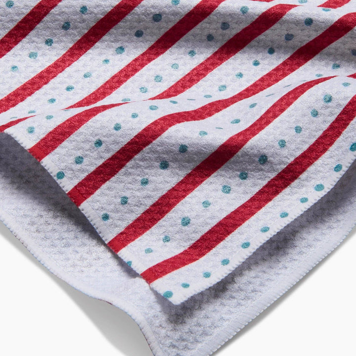 Candy Stripes Geometry Tea Towel