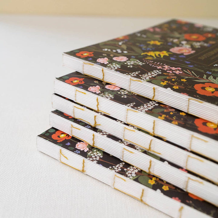 WILD FLOWERS | Deluxe Notebook - Merry Piglets