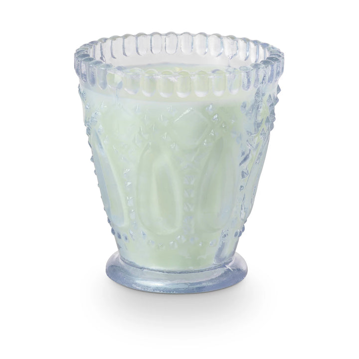 Lavender Vanilla Pressed Glass Candle