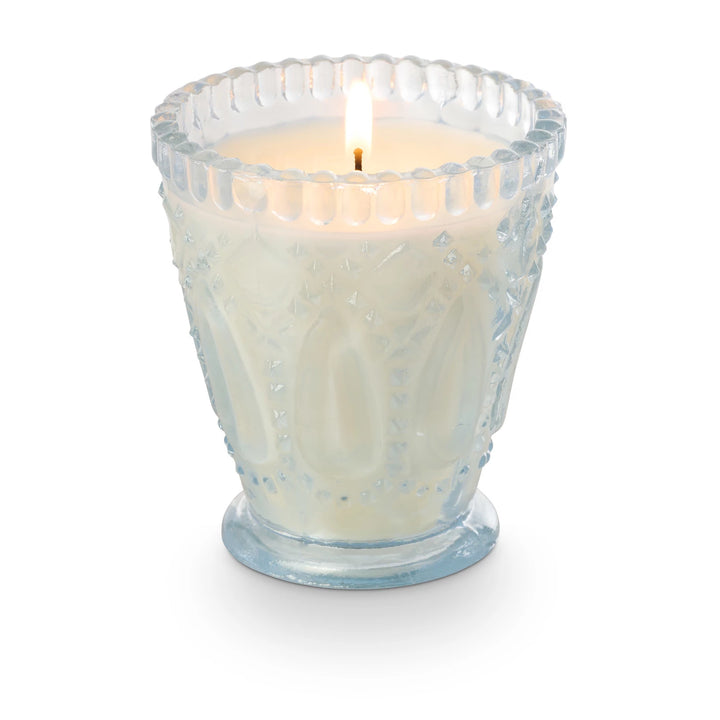 Lavender Vanilla Pressed Glass Candle