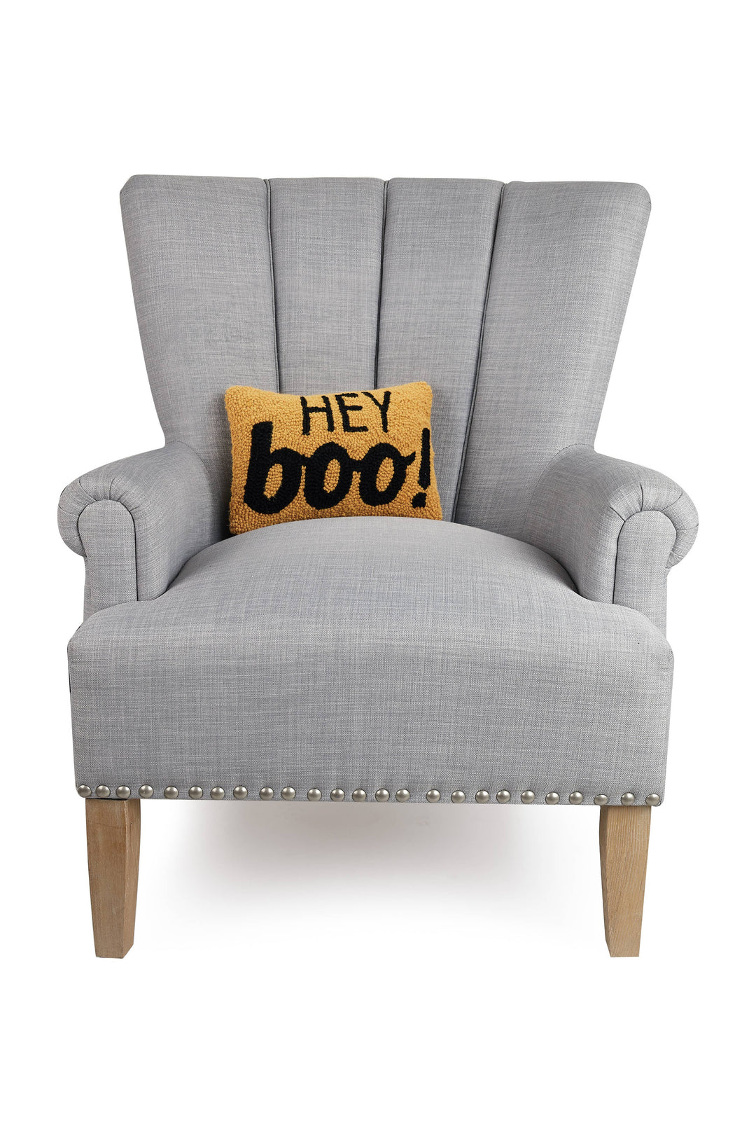 Hey Boo Wool Hooked Pillow