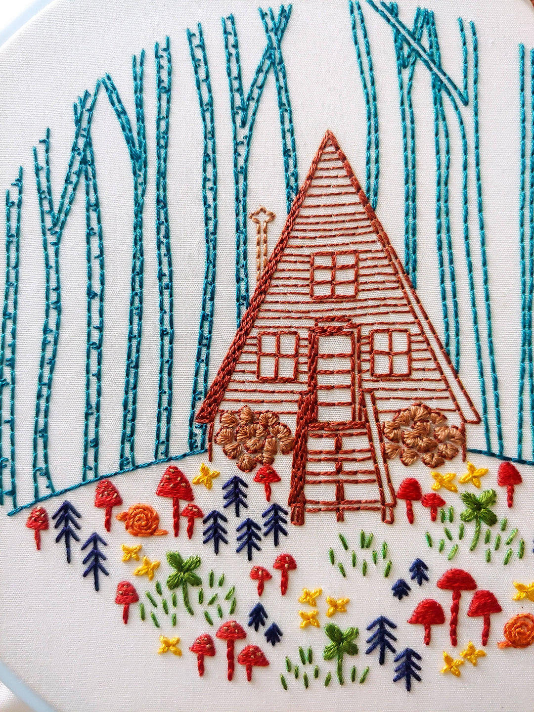 Cozy Cabin Embroidery Kit