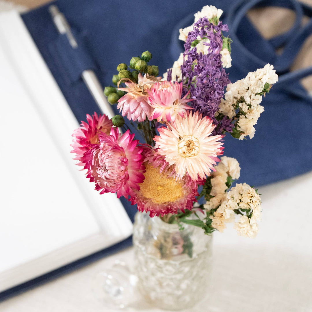 Strawflower & Larkspur Mini Bouquet