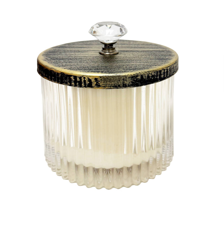 Palo Santo & Cedar Crystal Handle Lid Candle