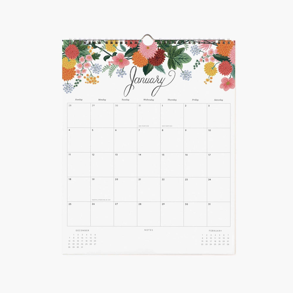 2026 Dahlia Wall Calendar - Merry PigletsRifle Paper Co.