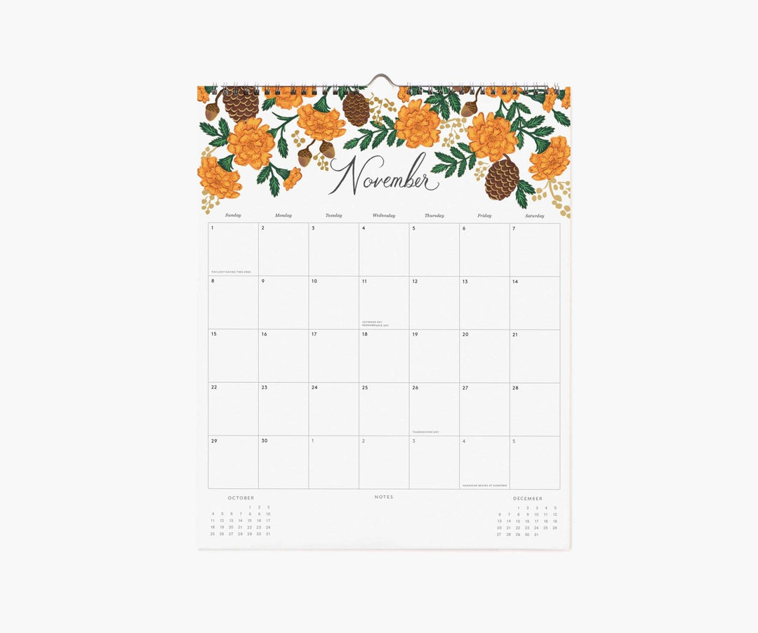 2026 Dahlia Wall Calendar - Merry PigletsRifle Paper Co.