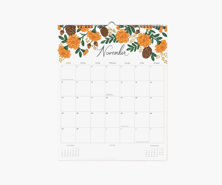 2026 Dahlia Wall Calendar - Merry PigletsRifle Paper Co.