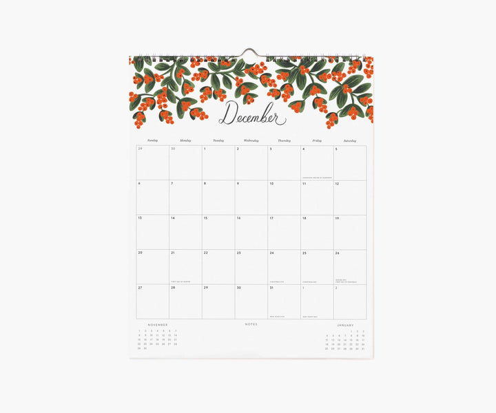 2026 Dahlia Wall Calendar - Merry PigletsRifle Paper Co.