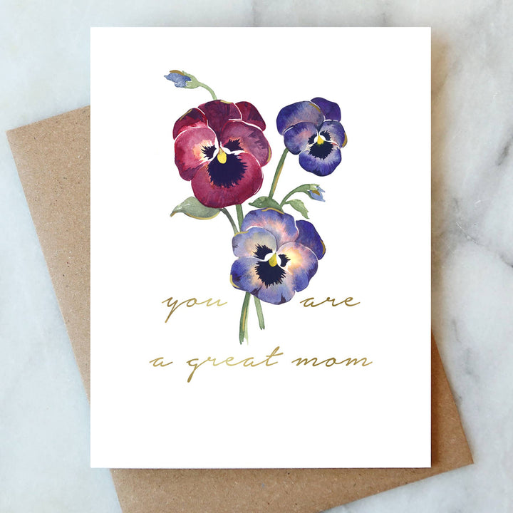 Pansy Mother's Day Greeting Card