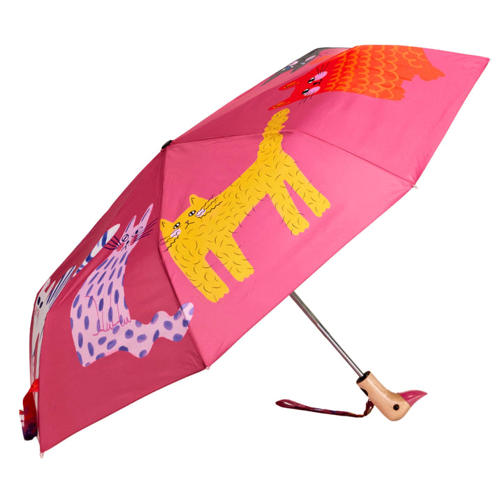 Fuchsia Arty Cats Duckhead Umbrella