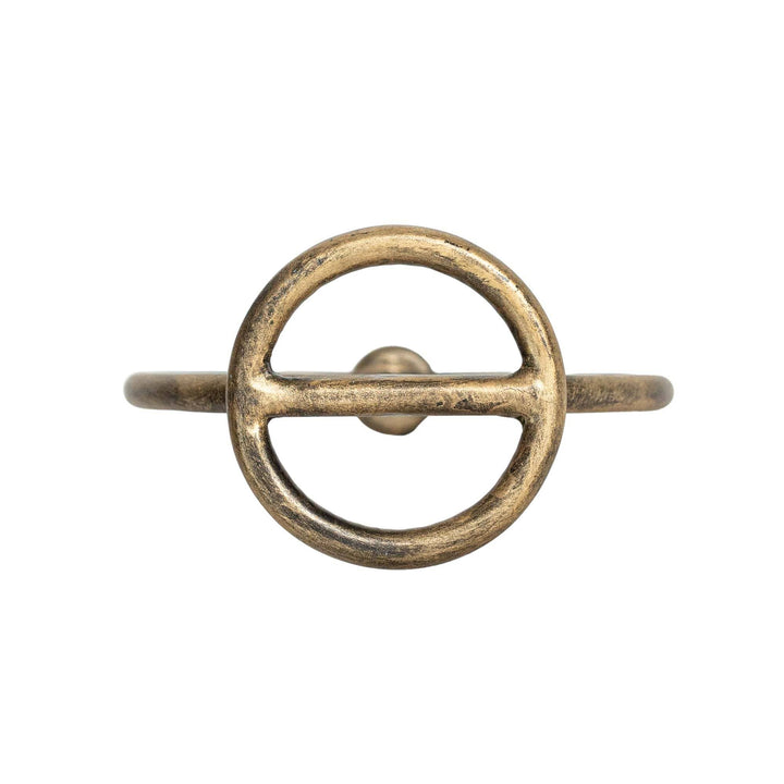 Kacela Brass Round Taper Candle Holder