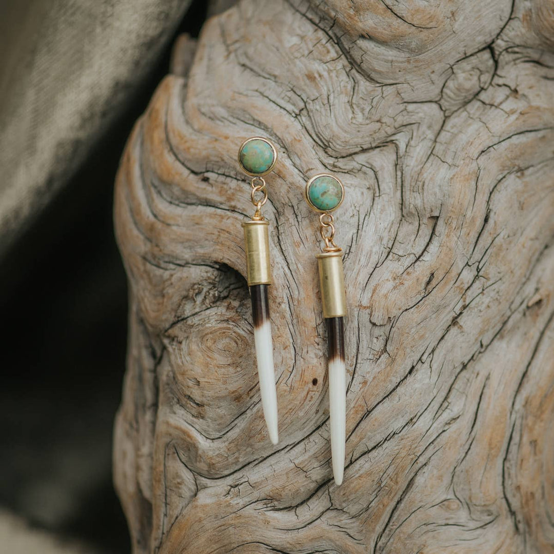 Turquoise + Quill Earrings