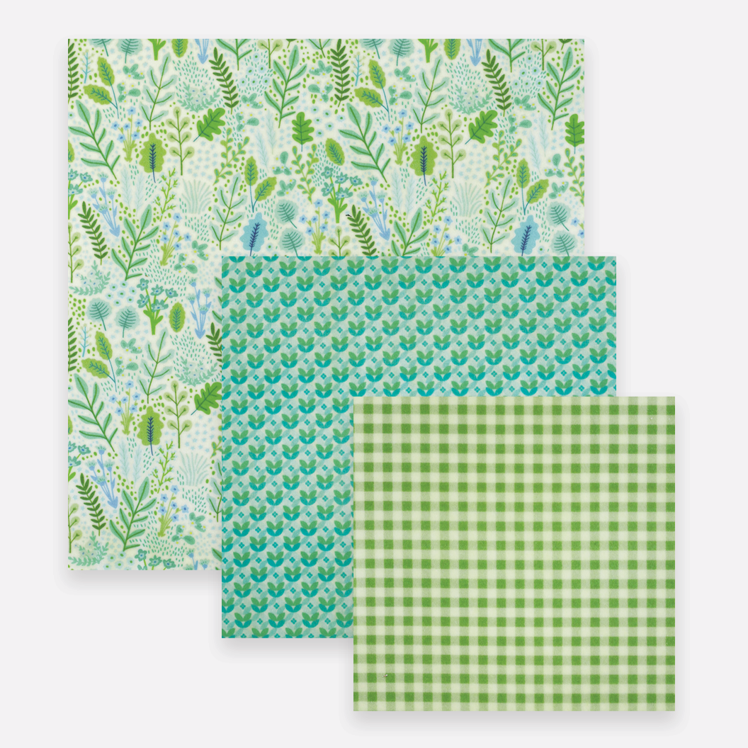 Beeswax Wrap Variety Set - Green - Merry Piglets