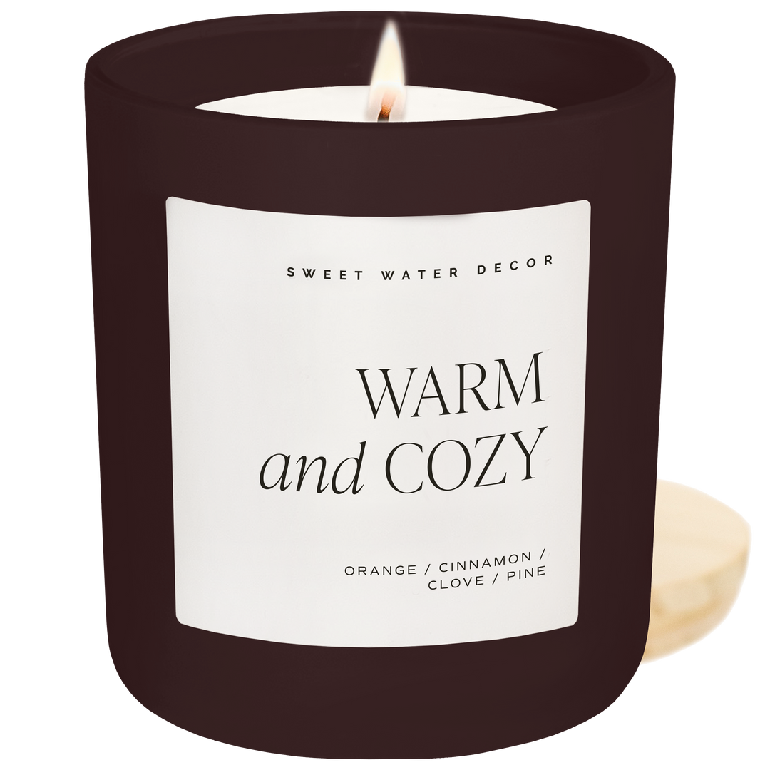 Warm and Cozy Brown Matte Candle