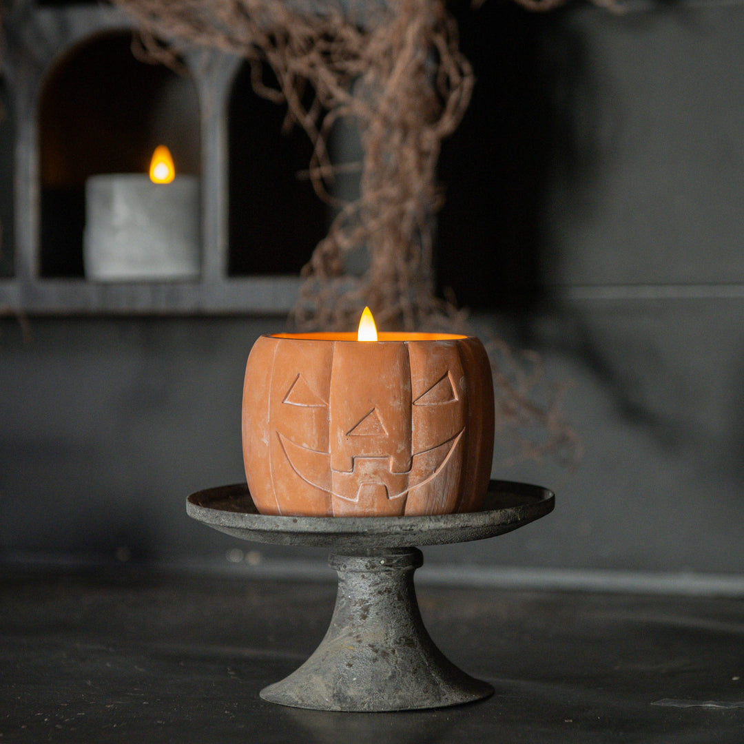 Orange Jack-O-Lantern Pumpkin 3D Candle