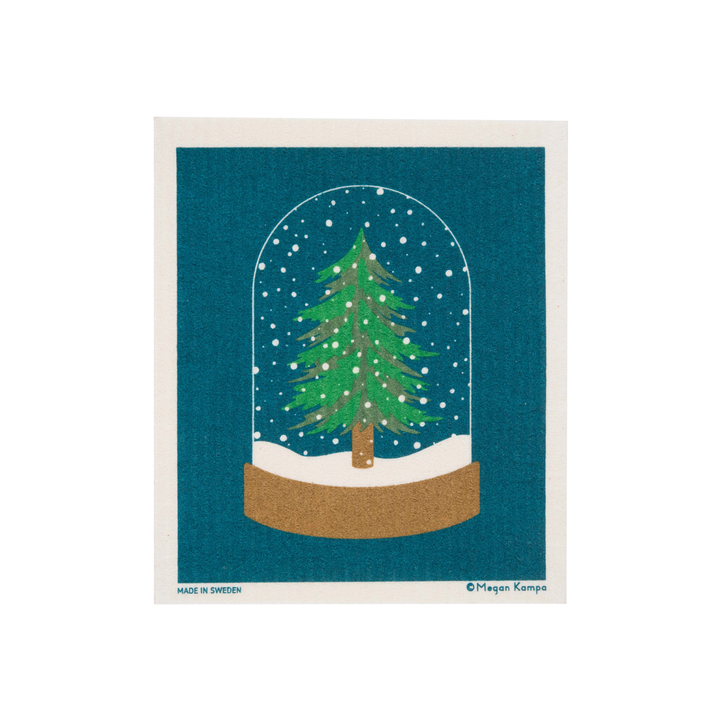Snow Globe Swedish Dishcloth