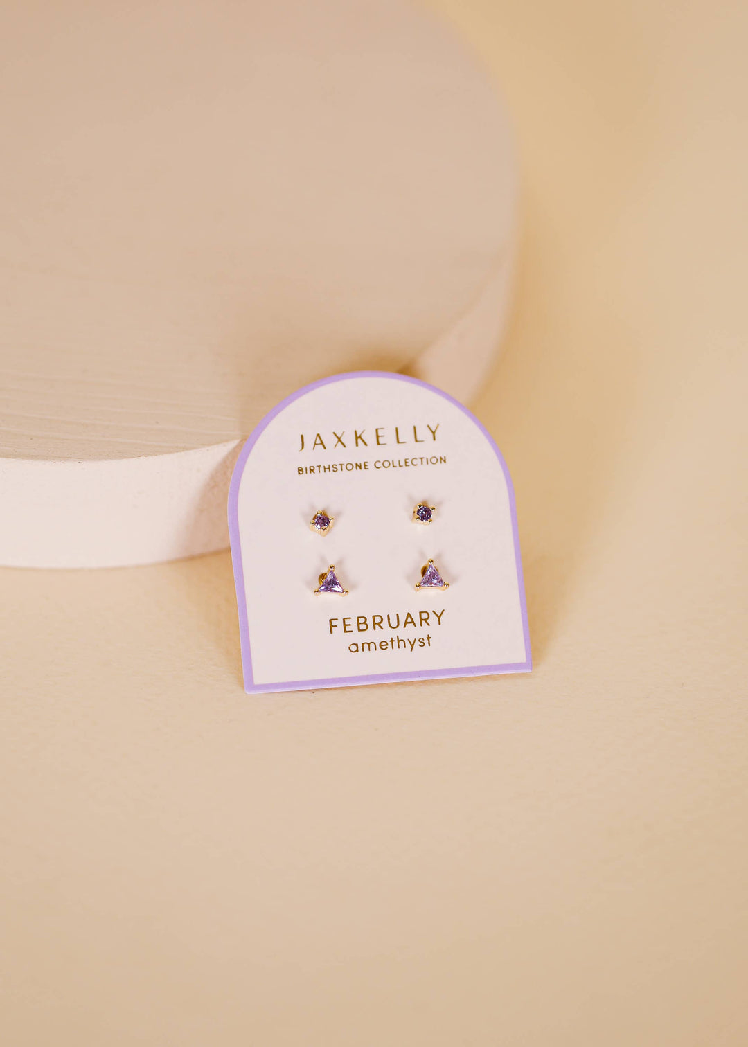 Birthstone Stud Gold Earrings Set