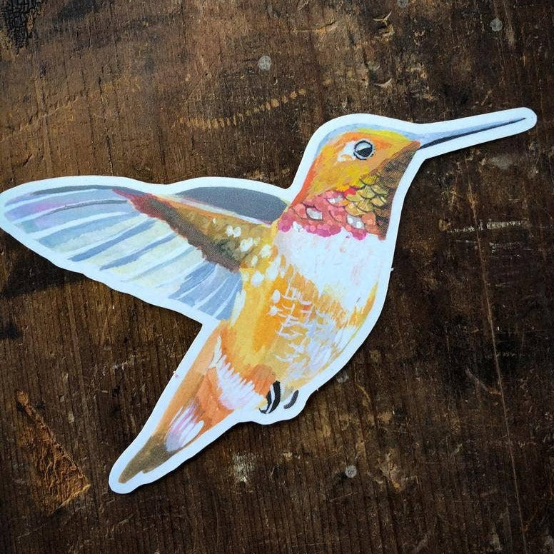 Hummingbird Sticker - Merry Piglets