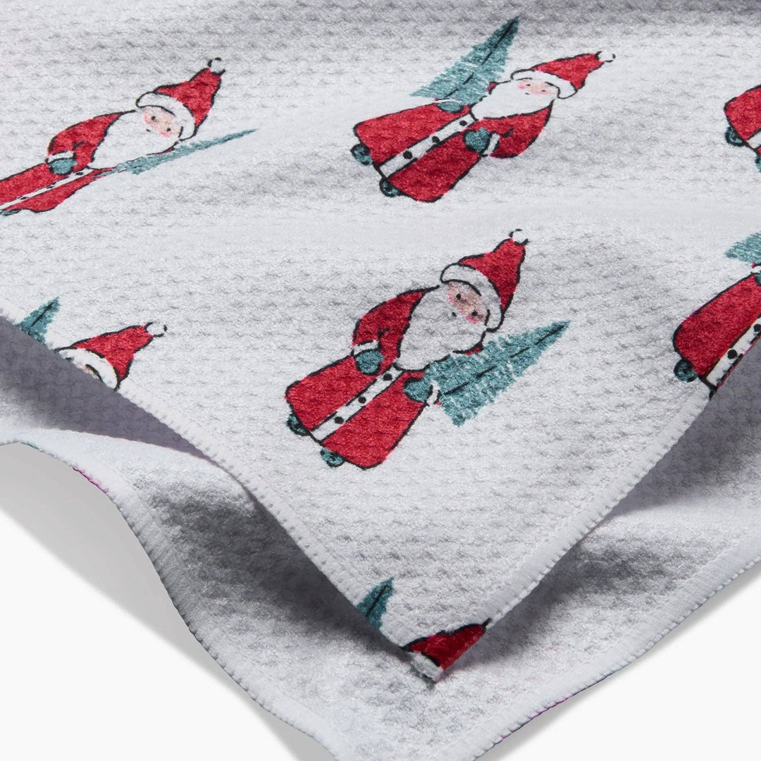 Little Santa Geometry Tea Towel