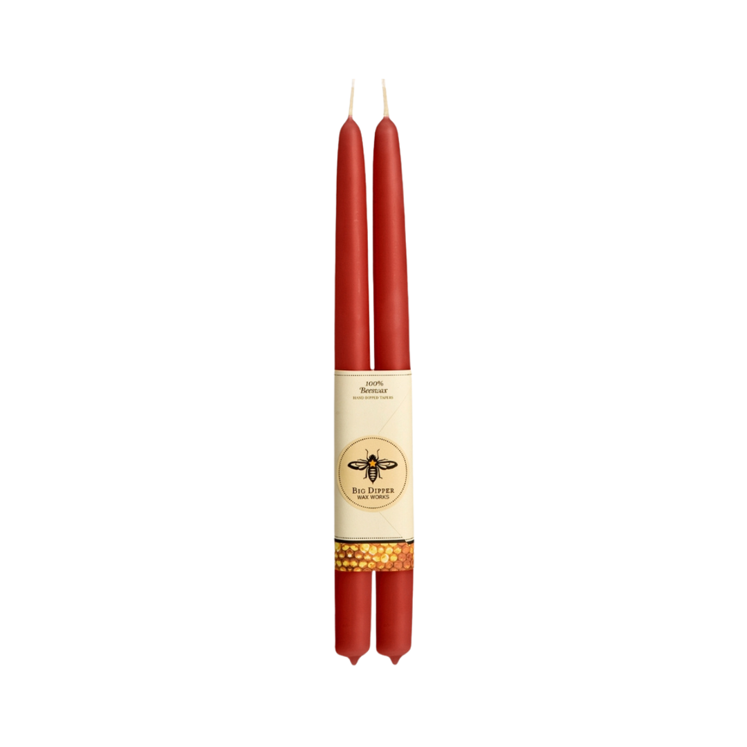 Terracotta Beeswax Taper Candles