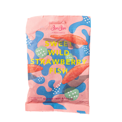 Sweet Wild Strawberry Fish Swedish Candy