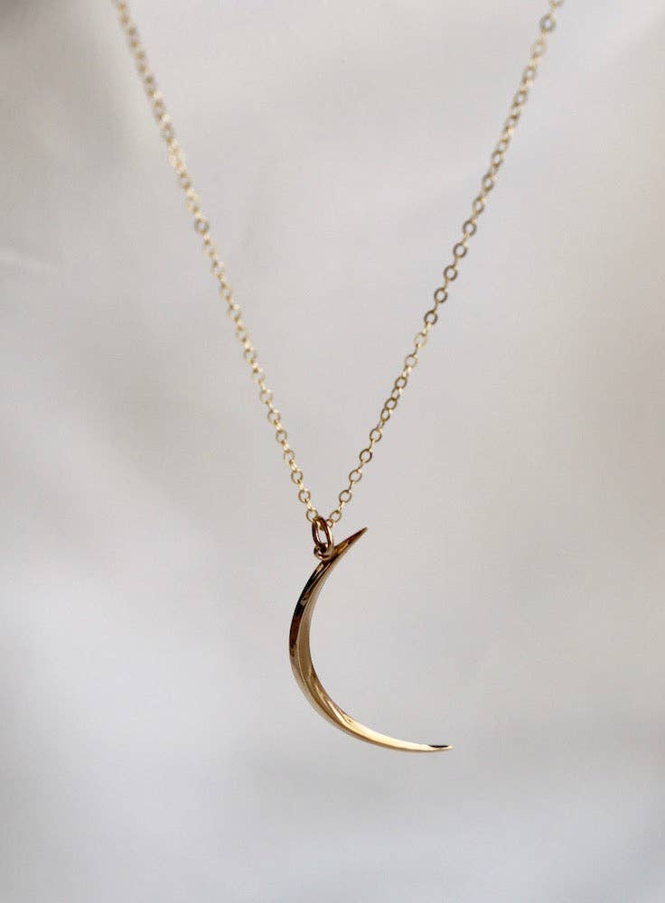 Gold Crescent Necklace